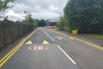 Road Markings with double yellow